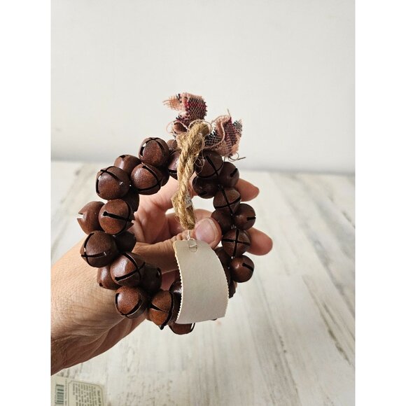 Bell wreath ornament set living quarters Xmas country folk tree - Picture 7 of 8